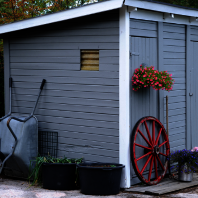 Une cabane de jardin