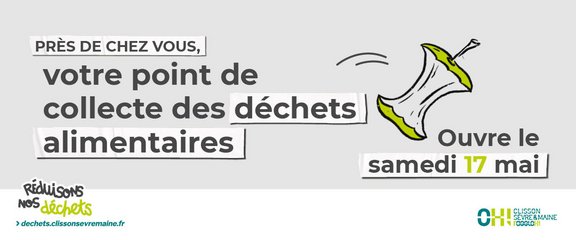 Près de chez vous, votre point de collecte des déchets alimentaires ouvre le samedi 17 mai.